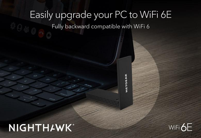 Nighthawk (A8000) 三頻 AXE3000 WiFi 6E USB 3.0 接收器