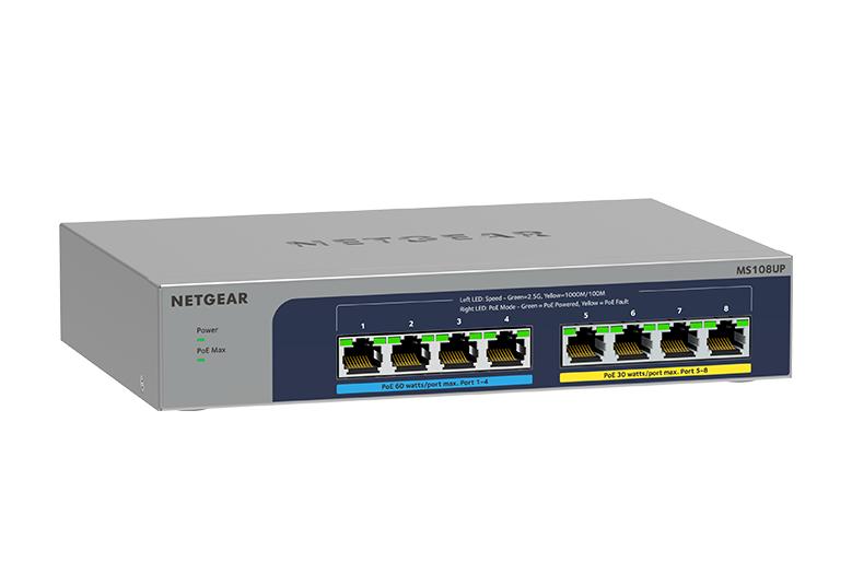 NETGEAR (MS108UP) 8-port Multi-Gigabit (2.5G) Ultra60 PoE++ Ethernet Unmanaged Switch