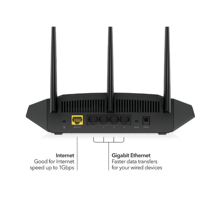 Nighthawk (RAX36S) 雙頻 AX3000 4-stream Wi-Fi 6 路由器
,包含 1 年 NETGEAR Armor