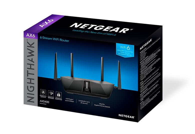 Nighthawk (RAX50) Dual-band AX5400 6-stream Wi-Fi 6 Router
