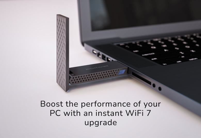 Nighthawk (A9000) 三頻 BE6500 WiFi 7 USB 3.0 接收器 (適用於Windows 11 PC)