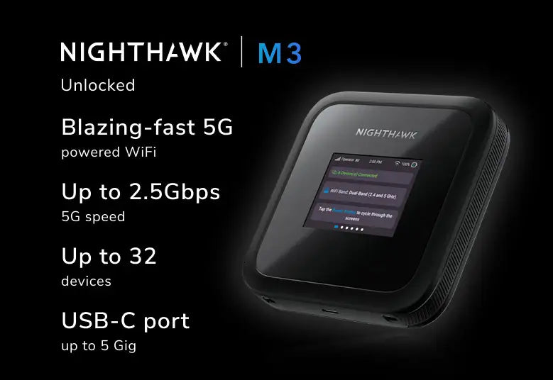 Nighthawk (MH3150) M3 5G AX3600 WiFi 6 Mobile Router