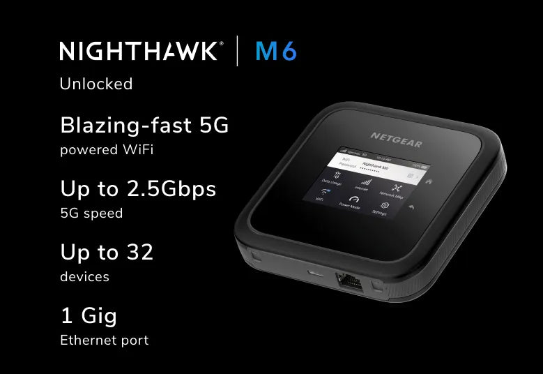 Nighthawk (MR6150) M6 5G AX3600 WiFi 6 流動熱點路由器