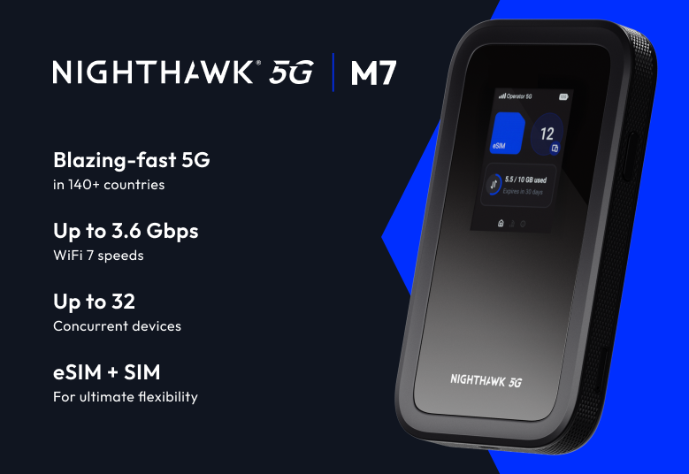 Nighthawk (MH7150) M7 5G Mobile WiFi 7 Hotspot with eSIM