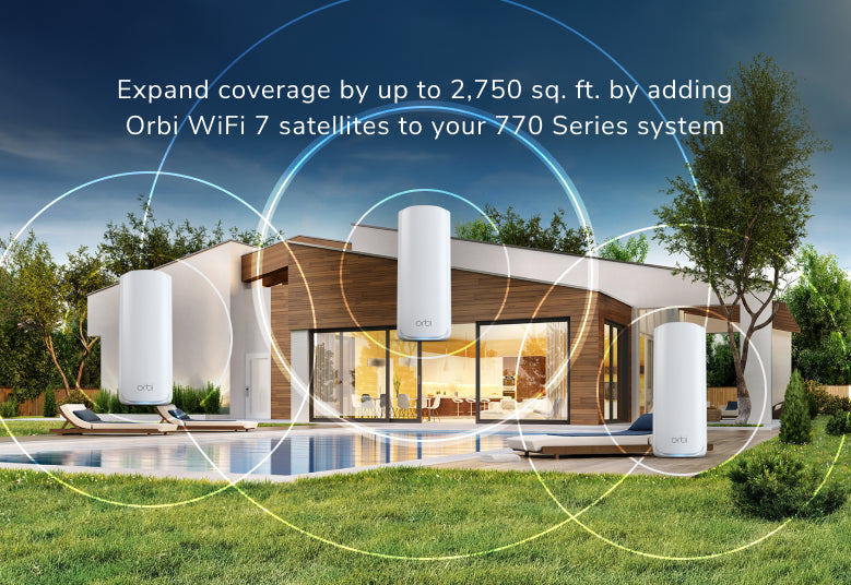 Orbi (RBE770) 三頻 BE11000 WiFi 7 Mesh 附加衛星分機 (不能獨立操作,需配合770 系列主機使用)