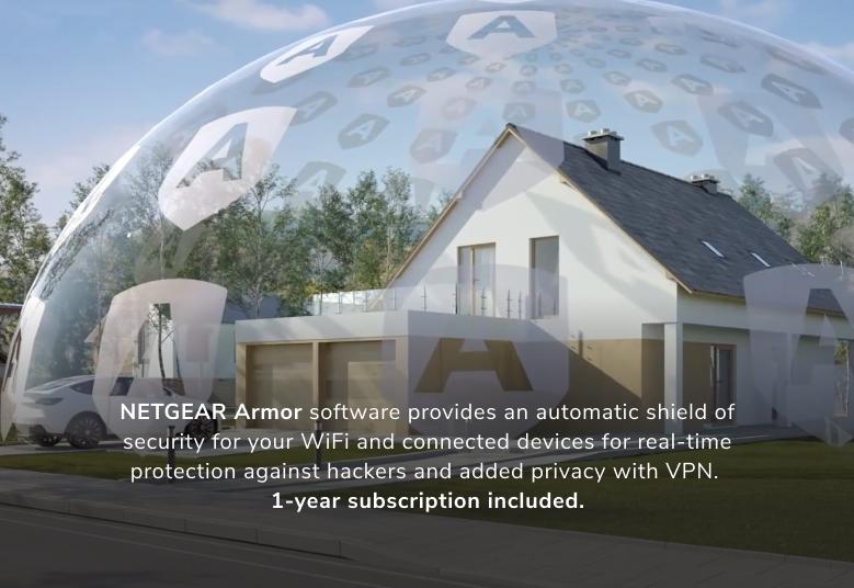 Orbi (RBE973S) 四頻 BE27000 WiFi 7 Mesh 無線系統 (3件裝) - 送 1 年 NETGEAR Armor