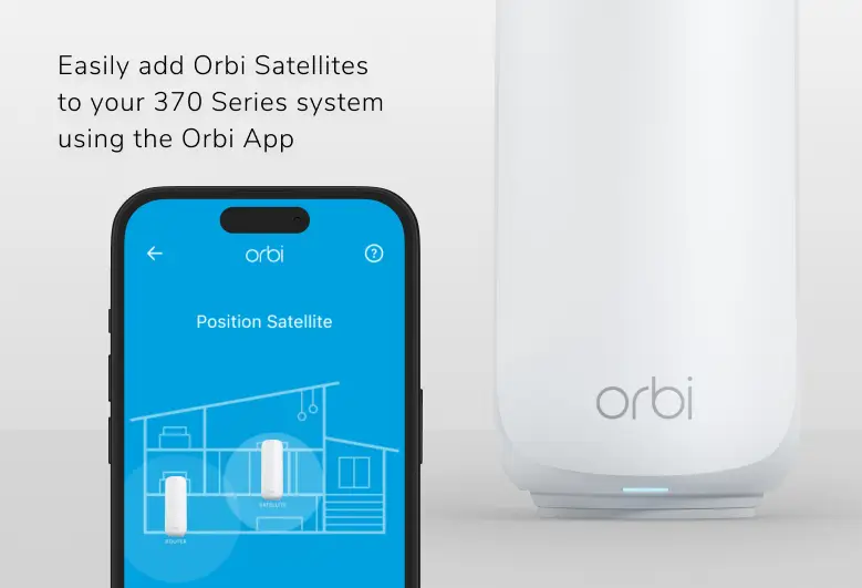 Orbi (RBE370)雙頻 BE3600 WiFi 7 Mesh附加衛星分機