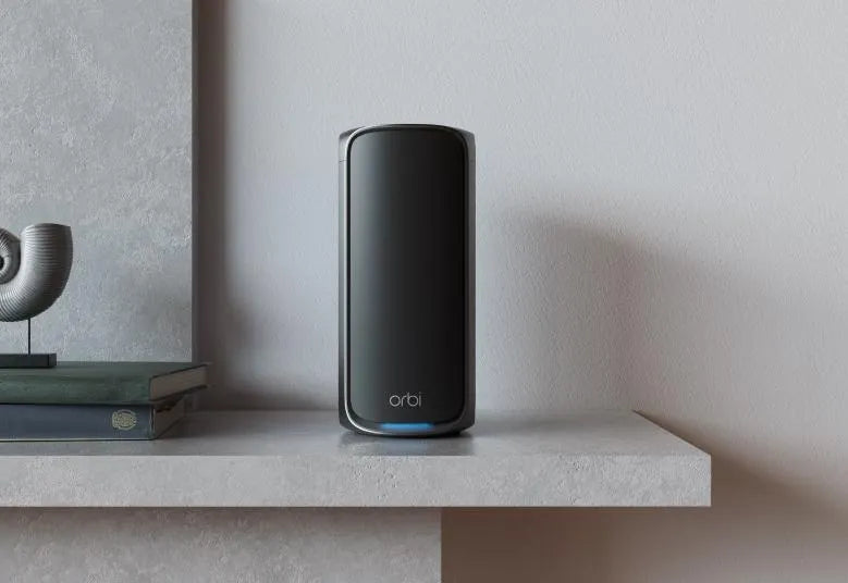 Orbi (RBE973S) 四頻 BE27000 WiFi 7 Mesh 無線系統 - 黑色版 (3件裝) - 送 1 年 NETGEAR Armor
