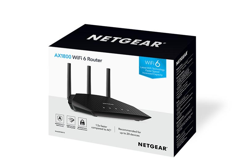 Nighthawk (RAX10) 雙頻 AX1800 5-Stream WiFi 6 路由器
