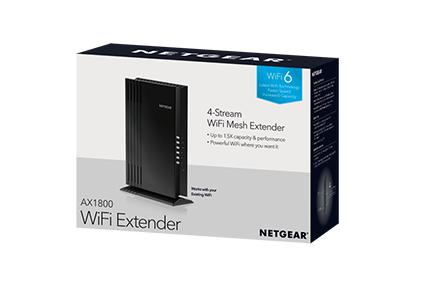 NETGEAR (EAX20) Dual-band AX1800 4-Stream Mesh WiFi 6 Extender