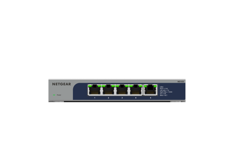 NETGEAR (MS105) 5埠 Multi-Gigabit (2.5G) 非網管交換機