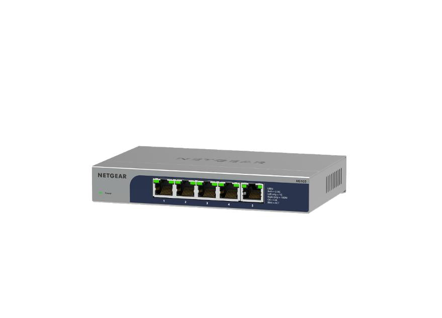 NETGEAR (MS105) 5埠 Multi-Gigabit (2.5G) 非網管交換機