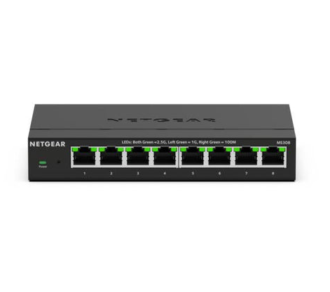 NETGEAR (MS308) 8埠 Multi-Gigabit (2.5G) 非網管Essentials 交換機