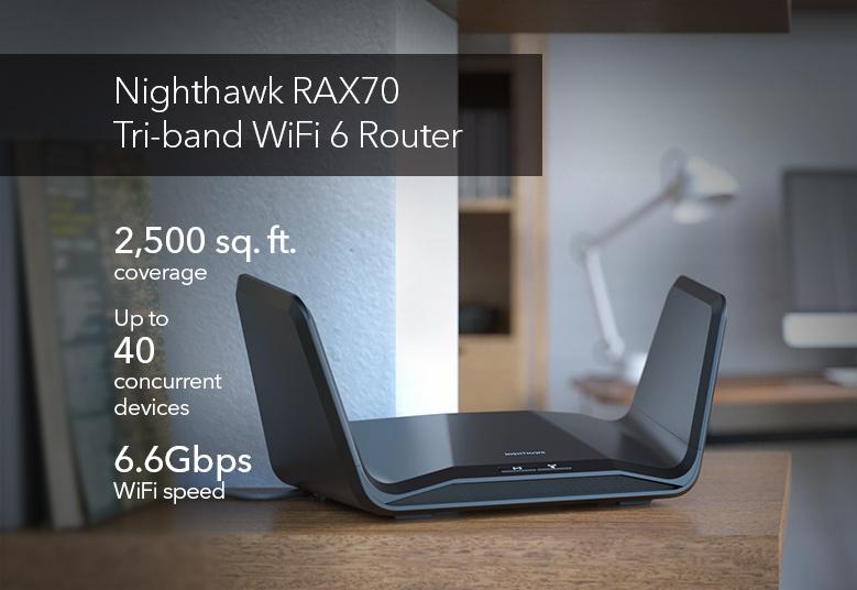 Nighthawk (RAX70) 三頻 AX6600 8-stream Wi-Fi 6 路由器