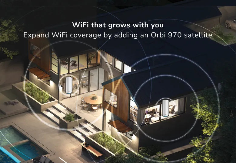 Orbi (RBE971S) Quad-band BE27000 Mesh WiFi 7 Router