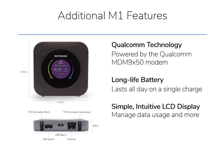 Nighthawk (MR1100) M1 4G LTE 流動熱點路由器