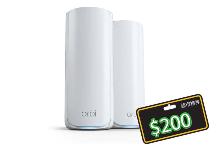 Orbi (RBE772) 三頻 BE11000 WiFi 7 Mesh 無線系統 (2件裝)