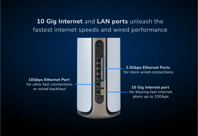 Orbi (RBE972S) Quad-band BE27000 Mesh WiFi 7 System (2-Pack, 1 Router + 1 Satellite)