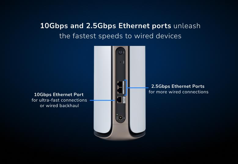Orbi (RBE970) Quad-band BE27000 Mesh WiFi 7 Add-on Satellite<br>(Need to work with 970 series WiFi System)